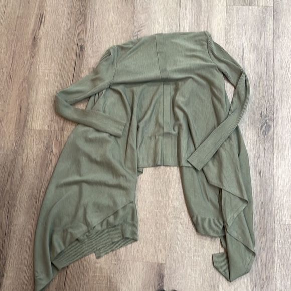 NWT DKNY Jade Green Cape Long Owl Cardigan Size XS - Picture 4 of 4